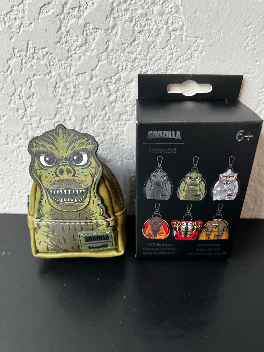 Loungefly Godzilla Mystery Box Mini Backpack Bag Charm EE Exclusive - Green